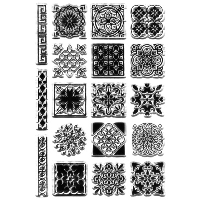 Silikonstempel 15 Mandalas klein